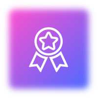 Gradient purple badge icon